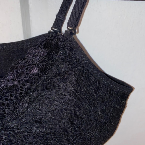 Beautiful Black Lace Bralette/ Strapless Bandeau One Size Fits All - Picture 2 of 3